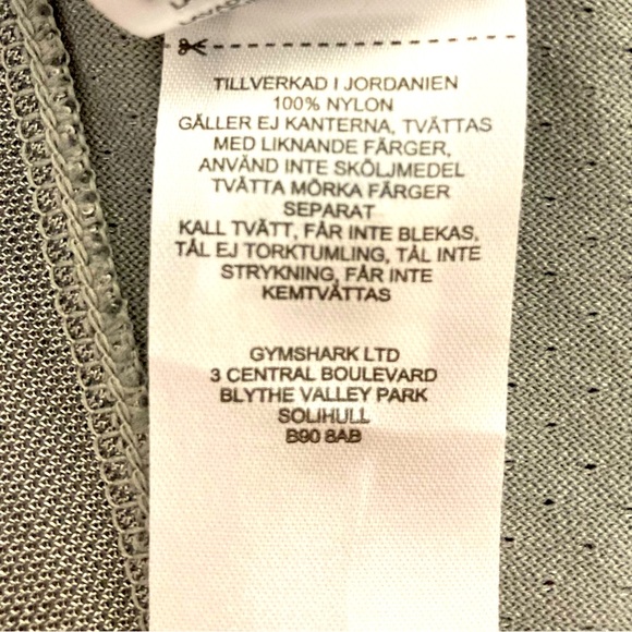 GYMSHARK Silver Gray Athletic Work Out Tank Top with Cross Over Back Size Small - Picture 9 of 10